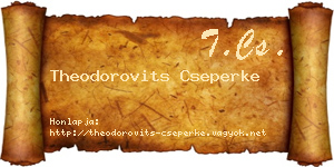 Theodorovits Cseperke névjegykártya